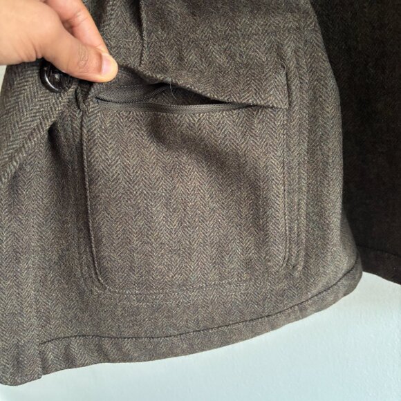 Taylor Stitch Olive Brown Wool Tweed Norfolk Hunting Jacket / Blazer - 42 Large - Picture 15 of 16